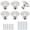 Brushed Silver, variant on Cabinet Knobs 6 Pack, Stainless Steel Kitchen Cabinet Knobs 1.16 inch Handles Furniture Hardware Pulls Modern Round Knob for Dresser Drawers Cupboard Closet Door