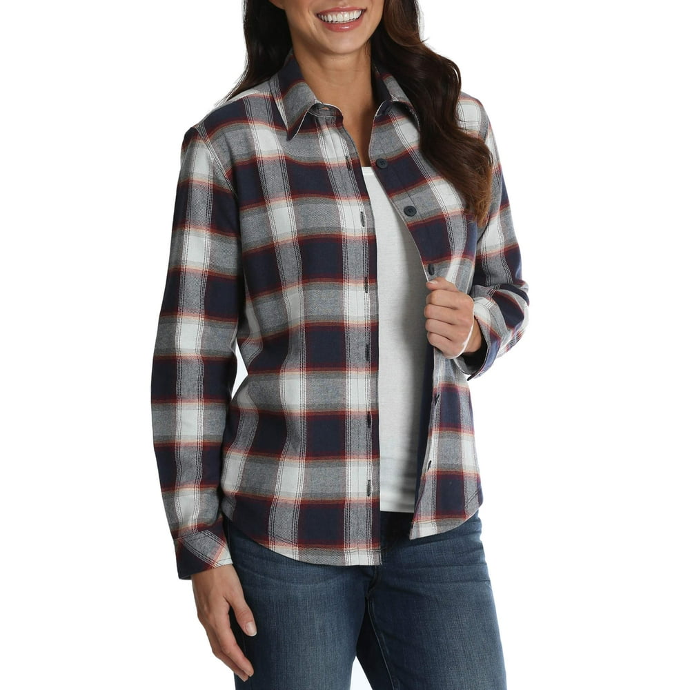 Lee Riders Lee Riders Women's Fleece Lined Flannel Shirt Walmart