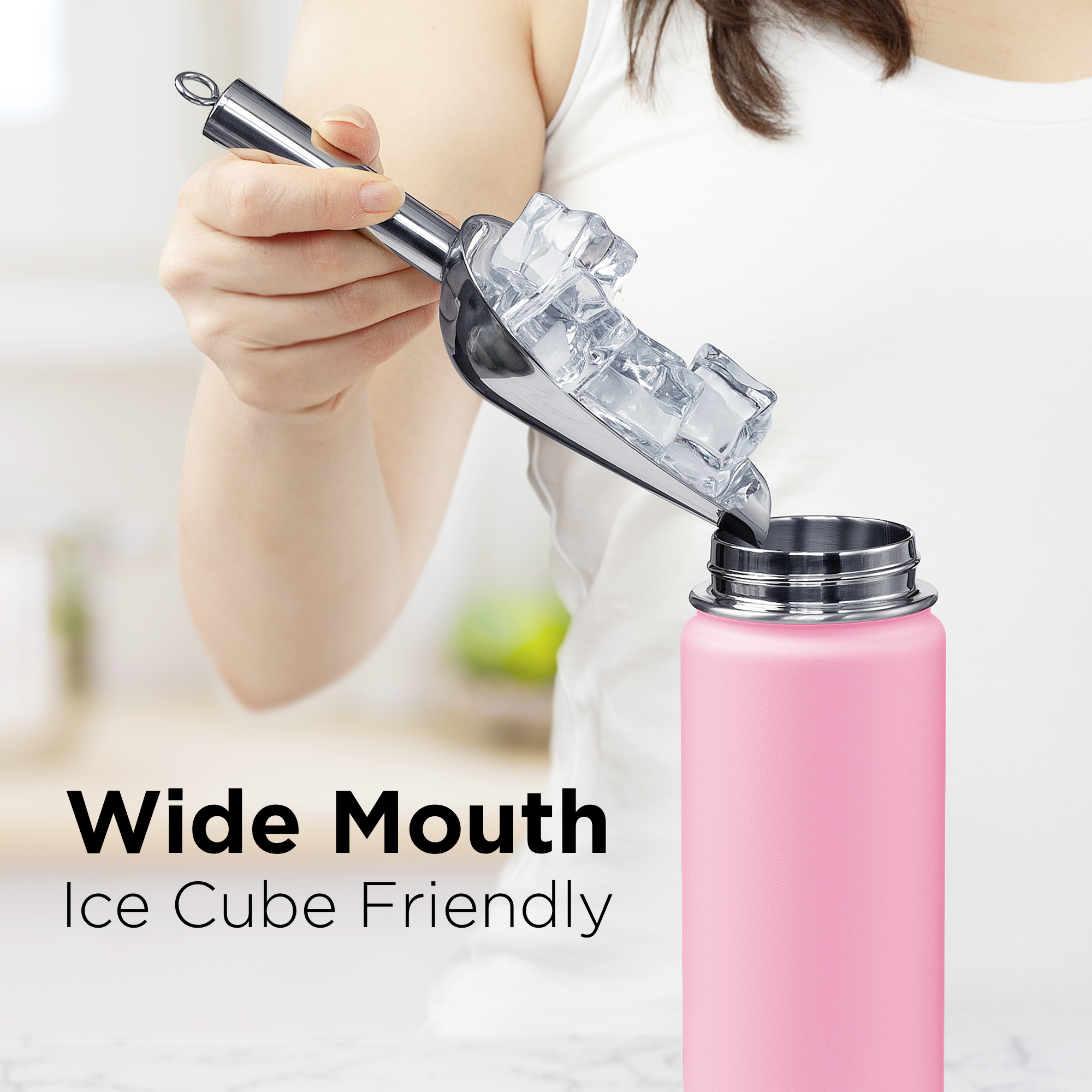 ThermoProof Insulated Water Bottle, Stainless Steel, Pink, 18 oz photo 5