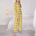 thumbnail image 3 of Lsque Cute Duck With Black Glasses Pattern Long Sleeve Pajama Set for Women - Soft 2-Piece Sleepwear and Loungewear Set with Pockets, Comfy Nightwear-XX-Large, 3 of 7