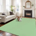 thumbnail image 3 of Green Large Area Rugs for Bedroom Living Room, Soft Non Slip Carpet Bedside Rug, Minimalist Solid Color Modern Abstract Rectangular Floor Cover Kitchen Accent Rug 5'x8' for Dining Room/Office, 3 of 9