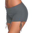 thumbnail image 3 of Women Low Waist Solid Color Side Strap Swim Trunks, 3 of 5
