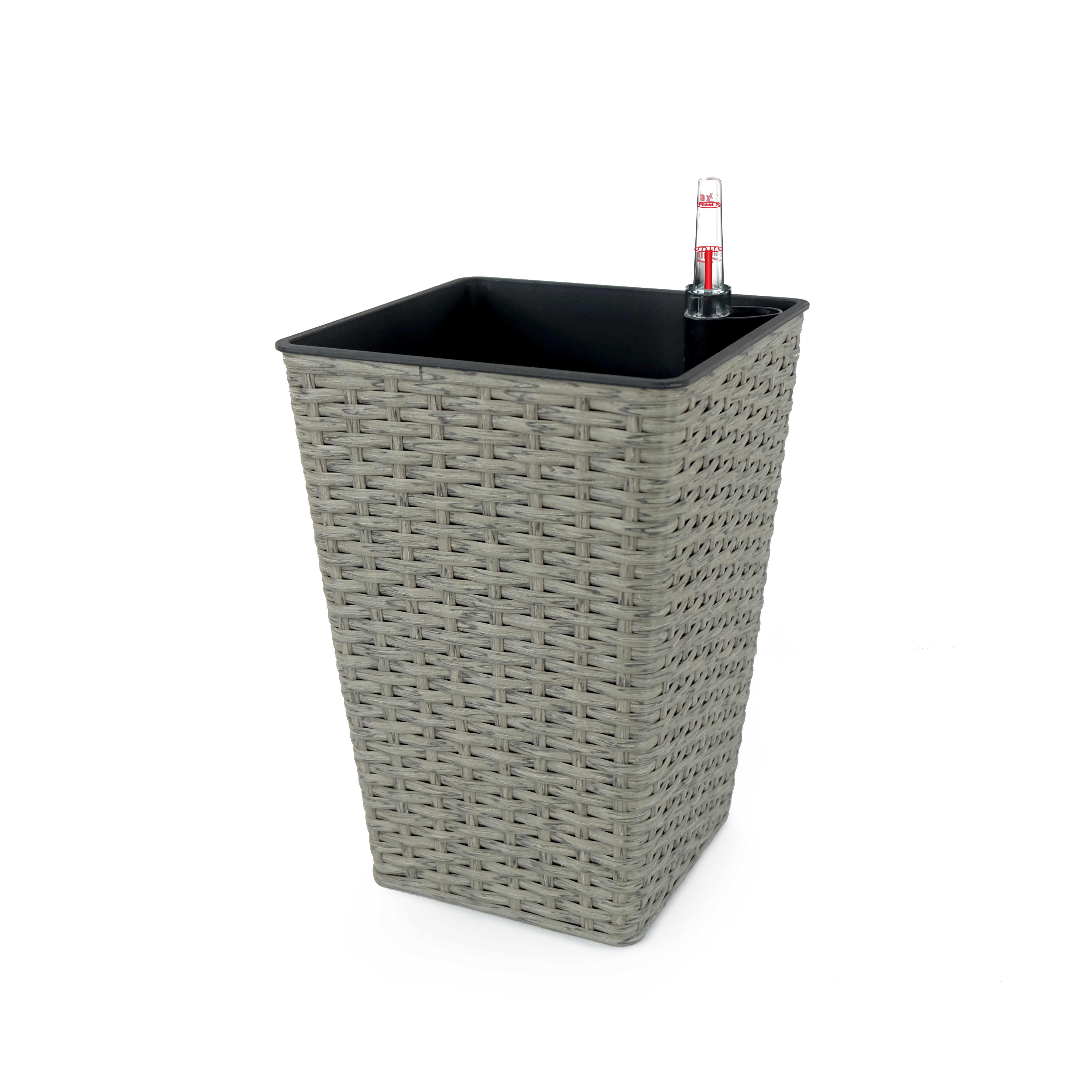 2 pack Smart Self-watering Square Planter for Indoor and Outdoor - Hand Woven Wicker