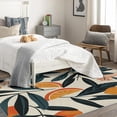 thumbnail image 3 of Orange Fruits Rug, Fruit Leaves Door Mat 2x3, Fruit Area Rug Soft Low Pile Floor Small Rugs Non-Slip for Bedroom Kitchen Entryway Carpet Xsu&-202, 3 of 7