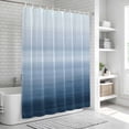 thumbnail image 5 of Abstract Blue Shower Curtain Set - 72" x 78" Washable Bathtub Curtain with 12 Hooks, Gradient Solid Modern Minimalist Geometric Waterproof Fabric Stall Shower Curtains for Bathroom/Bathtub Décor, 5 of 6