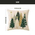 thumbnail image 4 of Sm:)e Beige Green Tree Snowflakes Christmas Throw Pillow Covers 18x18 Inch, Soft Plush Faux Fur 3D Embroidered Decorative Cushion Covers for Sofa Home Decor, 4 of 8