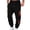 Black, variant on Men's & Big Men's Cargo Jogger Sweatpants Drawstring Waist Contrast Patchwork Pants with Zipper Pockets Casual Tapered Trousers