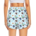 thumbnail image 2 of Lsque Turtle Printed Women's Running Shorts with Liner Pockets,Elastic Quick Dry Workout Athletic Gym Yoga Shorts,Womens High Waist Shorts-Small, 2 of 9
