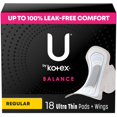 thumbnail image 4 of U by Kotex Balance Feminine Pad Ultra Thin with Wings 54898 108 per Case, 4 of 9