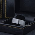 thumbnail image 2 of Jewelry Avalanche 8mm Cobalt Chrome Wedding Band Ring Brushed Center Pipe Cut Comfort Fit Men’s Anniversary Ring size 12.5, 2 of 5