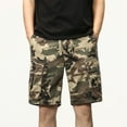 thumbnail image 2 of Fanxing Camo Cargo Shorts for Men Breathable Hiking Shorts with Multi-Pocket Big and Tall Workout Short Pants Teen Boy Shorts 12 14 Khaki,L, 2 of 8