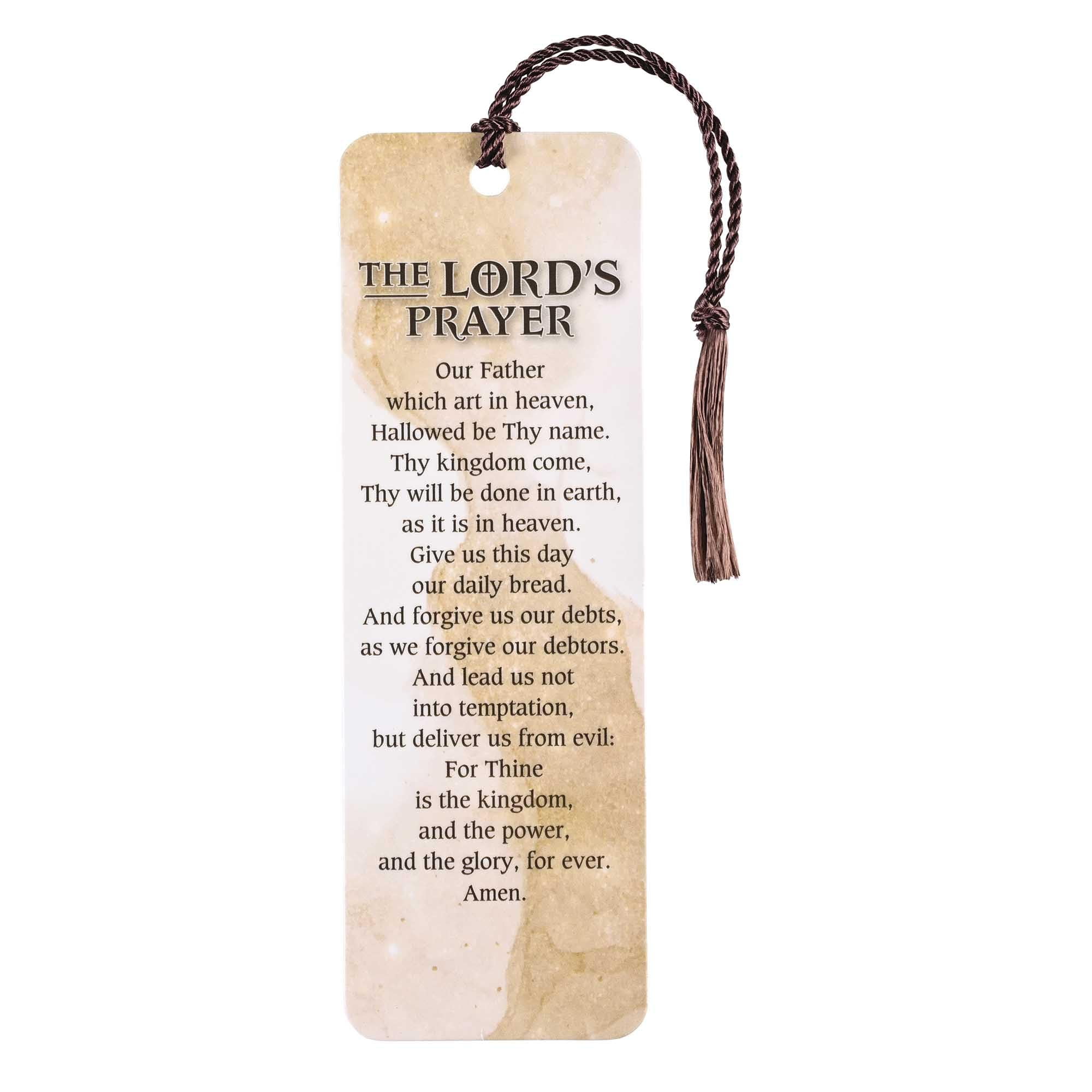 Dicksons The Lords Prayer KJV, Multicolor 6 x 2 Inch Laminated Cardstock Tassel Bookmark; Pack of 12