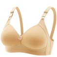 thumbnail image 2 of YHAJDS Women Large Size Bras,Wireless Bras For Women Cup Large Size No Underwire Solid Color Breathable Soft Fabric Comfortable Everyday Bras Ladies Underwear, 2 of 3