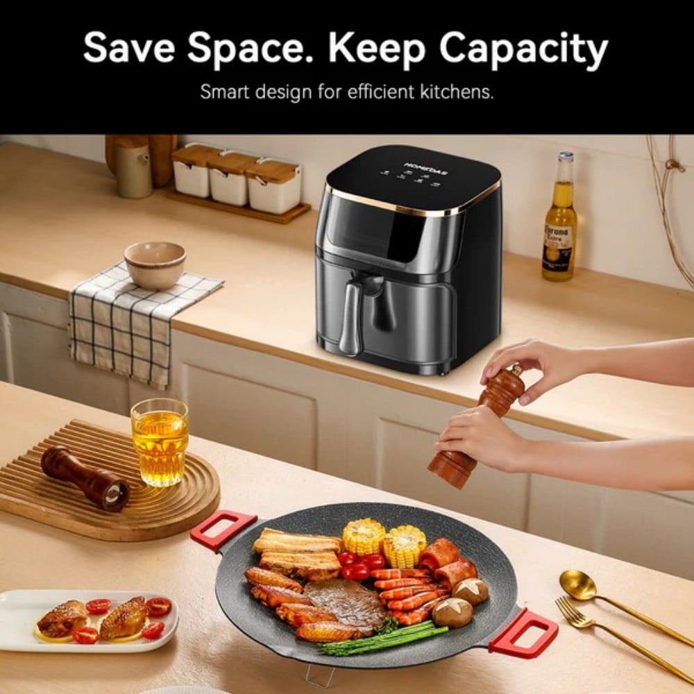 8.45-Quart Electric Air Fryer, Adjustable Temperature, Touch Panel Control, One-Touch Cook Functions, and 360° Rapid Cooking, 1400 Watt Power