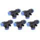 thumbnail image 5 of Conector Pushin, 50 piezas Conector neumático de 3 vías Conector neumático Conector de tubo de PU Funcionamiento suave NikouMX herramienta, 5 of 8