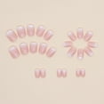 thumbnail image 7 of 24Pcs Solid Black Glue on Nails Set for Women Girls,Short Round Wearable Manicure Fake Nails,Shine Glossy Press on Nails for Office Daily Wedding,Full Nail Wrap Gift for Valentine's Holiday, 7 of 7