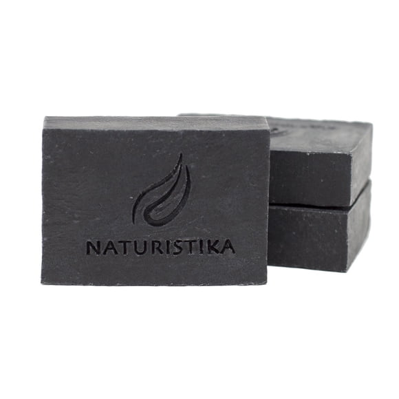 Barra de jabón de carbón activado (paquete de 3) vegana y natural hecha a mano con aceites orgánicos. Jabón para rostro y cuerpo. Para hombres, mujeres y adolescentes. Sin perfume.