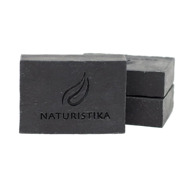 Barra de jabón de carbón activado (paquete de 3) vegana y natural hecha a mano con aceites orgánicos. Jabón para rostro y cuerpo. Para hombres, mujeres y adolescentes. Sin perfume.