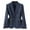 Blue, variant on Mgmyaa Women's Plaid Print Lapel Blazer Jacket Long Sleeve Office Formal Slim Fit Single Breasted Suit Outerwear Coat