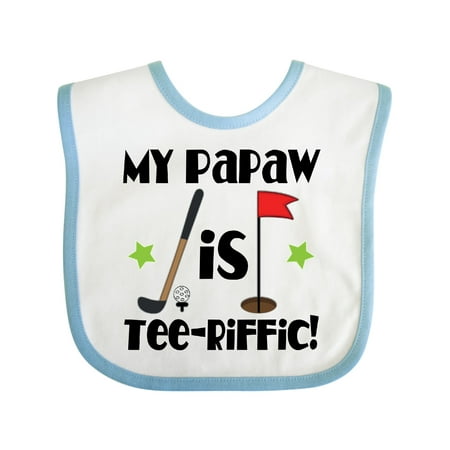 

Inktastic Golfing Papaw Grandchild Gift Baby Boy or Baby Girl Bib