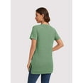 thumbnail image 6 of TEMOFON Tops for Women Short Sleeve Shirts Round Neck Tops Casual Short Sleeve for Women Tunic Tops Trendy Loose Ladies Shirts Blouses, 6 of 6