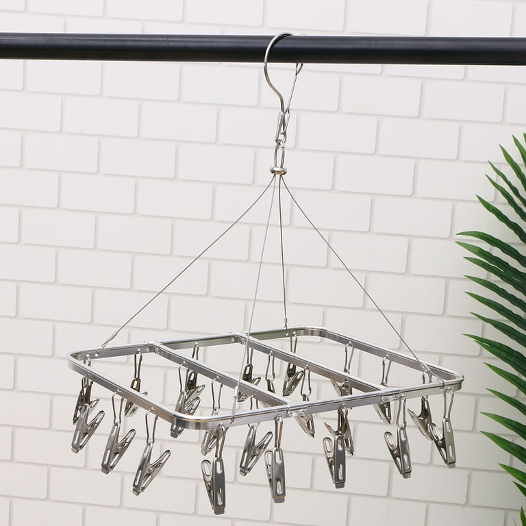 Aluminium Alloy Clothes Hangers Double Lines Square Laundry Hanger
