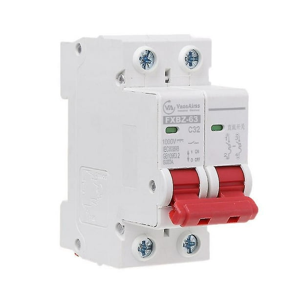 2p DC 1000v Mini disyuntor solar 10a/16a/32a/50a/63a DC fotovoltaico Mcb
