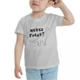 thumbnail image 3 of Never forget Dinosaur Cute Toddler T-Shirts for Boys Girls (Gray, Youth L), 3 of 5