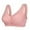 Pink, variant on Qingpeng Daisy Bras for Women No Underwire Front Closure Comfort Senior Wireless Snap Closing Bra
