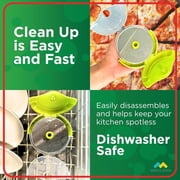 Mindful Design Pizza Cutter Wheel - Dishwasher Safe with Blade Cover - Green