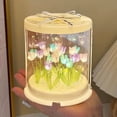 thumbnail image 4 of Ouuluon Night Light Flower Sea Handmade Diy Night Light Kit, Cake Box Romantic Ambient Lamp for Bedroom Birthday Gift for Women Girls, 4 of 7