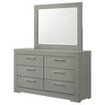thumbnail image 4 of Ives 6-drawer Dresser and Mirror Grey High Gloss, 4 of 13