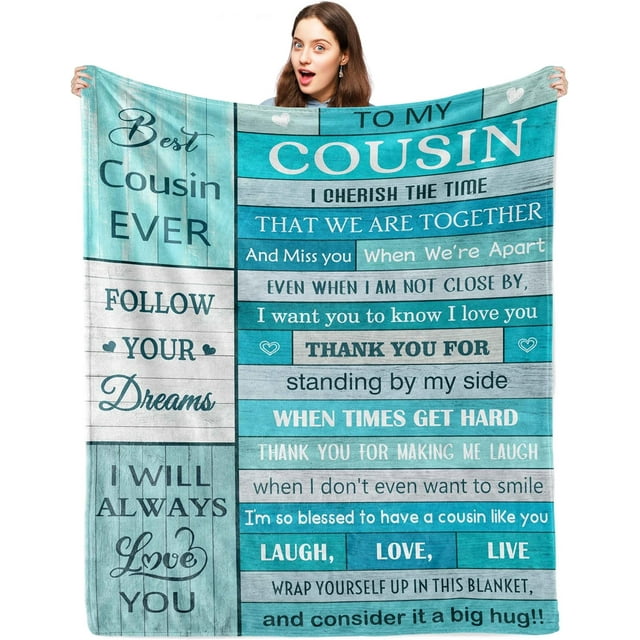 XZYG Cousin Gifts for Women Blanket Best Cousin Gifts for Women Gifts for Cousins Female Cousin Gifts for Men Cousin Gifts for Women BirthdayChristmas Cousin Gift(30*40inch)