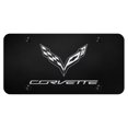 thumbnail image 1 of Corvette C7 Laser Etched Logo License Plate (Black), 1 of 3