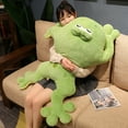 thumbnail image 5 of Peluche gigante de rana grande para niños, cojín de felpa de 60-130cm, decoración del hogar, regalo de cumpleaños, ojos grandes, 5 of 5