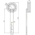 thumbnail image 6 of Miseno Mbdh0505x60 60" Bearing Roller Strap Barn Door Hardware Kit - Stainless Steel, 6 of 7