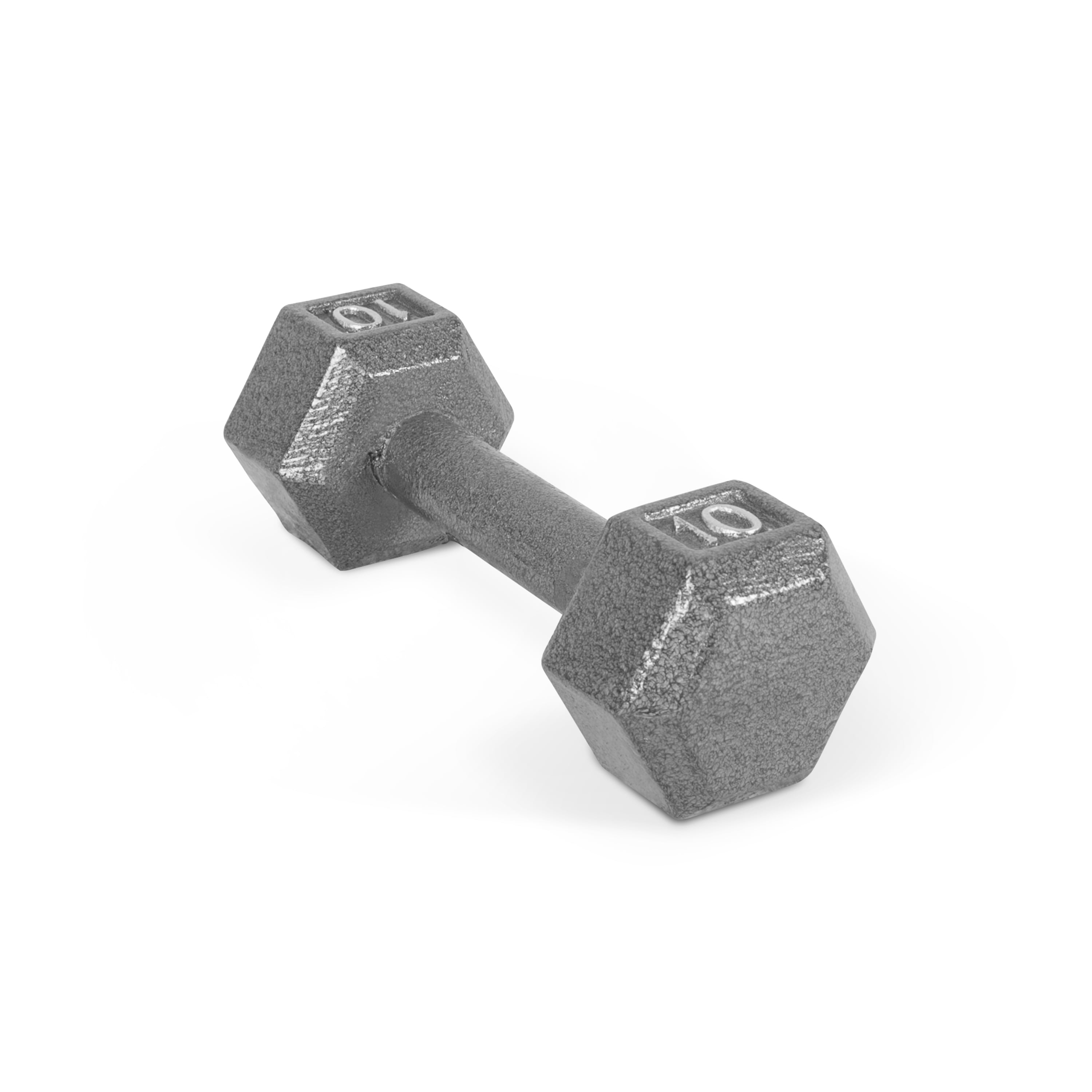 CAP Neoprene Dumbbell 10lb Single Gray Hex Weight Workout 10 Pounds Dumbell 