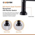 thumbnail image 4 of Kitchen Faucets Commercial Solid Brass Single Handle Single Lever Pull Down Sprayer Spring Kitchen Sink Faucet, Matte Black 9009R, 4 of 5