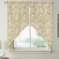 thumbnail image 2 of Beige Spring Floral Swag Valances for Windows, Kitchen Window Curtains Over Sink, Farmhouse Flowers Elegant Pastoral Window Treatment Curtains for Living Room/Bedroom Curtains 2 Panel Sets 36"x45", 2 of 8