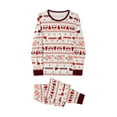thumbnail image 1 of Christmas Family Sleepwear Set Striped Print Long Sleeve Top+Pants Sleepwear Set, 1 of 9