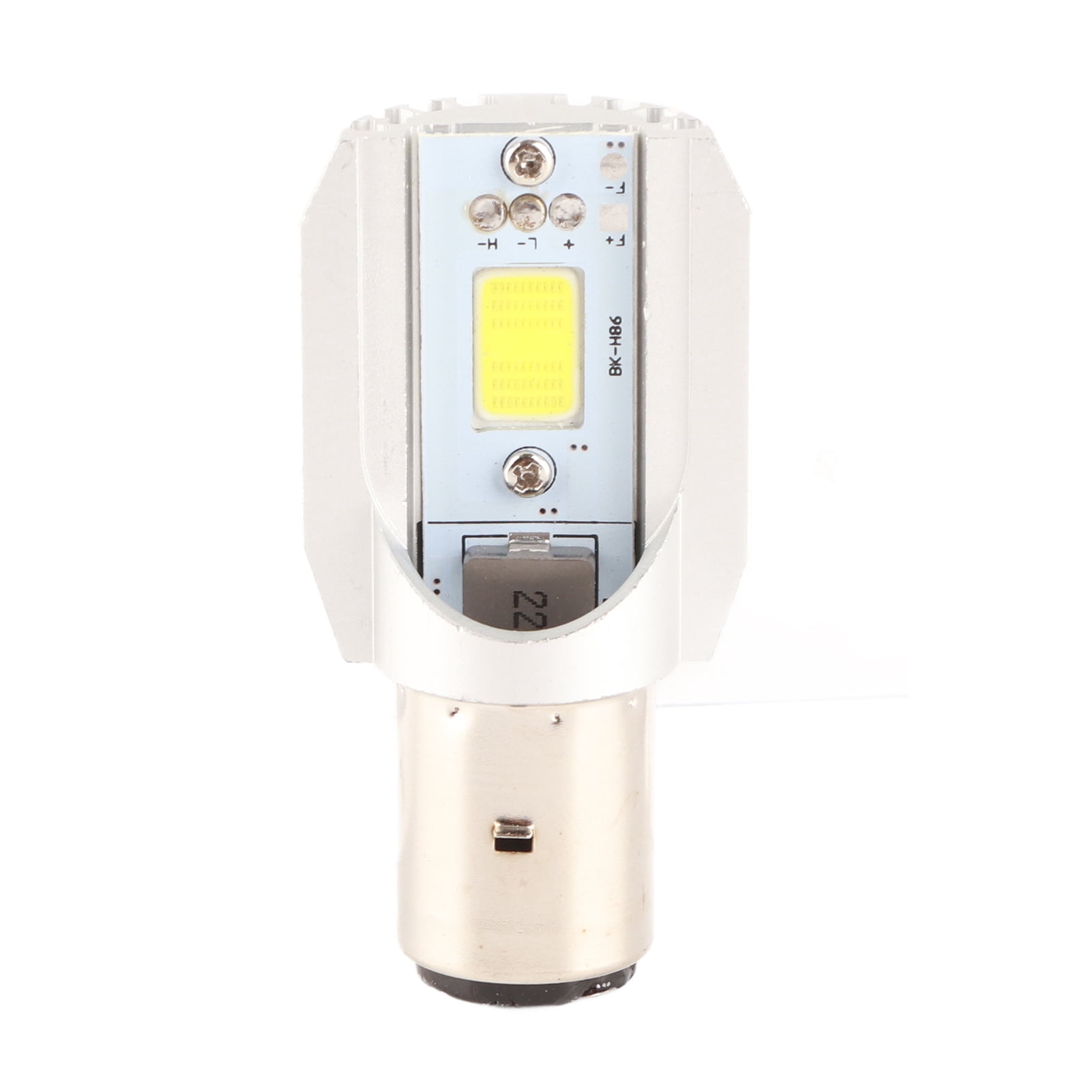 Ampoule Phare Moto LED COB BA20D - Pour Moto, Scooter - Feux Route/croisement - Dissipation Thermique Aluminium - Luminosité élevée, Durée 50 000h