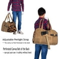 thumbnail image 2 of Bolsa para leña, portador de troncos, lona encerada, bolsa de leña grande resistente, bolsa de almacenamiento de accesorios para estufa de hoguera de alta resistencia esquí esquí Gafas de esquí, 2 of 4