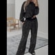 thumbnail image 4 of Conjuntos de Dos Piezas para Mujer: Blusas con Estrellas Brillantes, Camisetas, Pantalones y Conjuntos para Conciertos y Fiestas. Negro M, 4 of 10