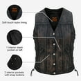 thumbnail image 3 of Dream Apparel Womens Motorcycle Leather Vests for Biker Riding Vest With Side Laces genuine leather Distressed Brown, 3 of 9