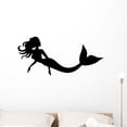 thumbnail image 1 of Silhouette Swimming Mermaid Wall Decal Wallmonkeys Peel and Stick Decals for Girls (36 in W x 18 in H) WM502581, 1 of 4