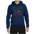 thumbnail image 2 of Wild Bobby, Raised On Sweet Tea & Jesus, Inspirational Christian, Unisex Graphic Hoodie Sweatshirt, Navy, Large, 2 of 5
