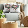 thumbnail image 5 of Ambesonne Love Throw Pillow Cover 2 Pack, Love Doodle Hearts, 18", Multicolor, 5 of 5
