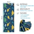 thumbnail image 2 of DarkBlue Cartoon Dinosaurs Leaves Clouds Pattern Hot Yoga Mat Towel Non Slip for Hot Yoga - Quick-Drying Yoga Mat Cover with 4 Corner Pockets with Travel Bag - Hot Yoga Towel Non Slip 70"x26", 2 of 6