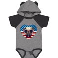 thumbnail image 3 of Inktastic Pug Dog Patriotic US Flag Heart Boys or Girls Baby Bodysuit, 3 of 5
