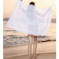 thumbnail image 6 of Women Swimsuit Cover Up,Long Sarong Skirt Ladies Bikini Wrap Skirt,Self Tie Beach Cover Up,Beach Chiffon Bathing Swimwear Wrap for Vacation,White, 6 of 7